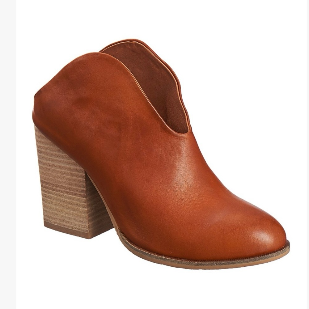 Antelope Tobacco & Taupe leather clog sz 37